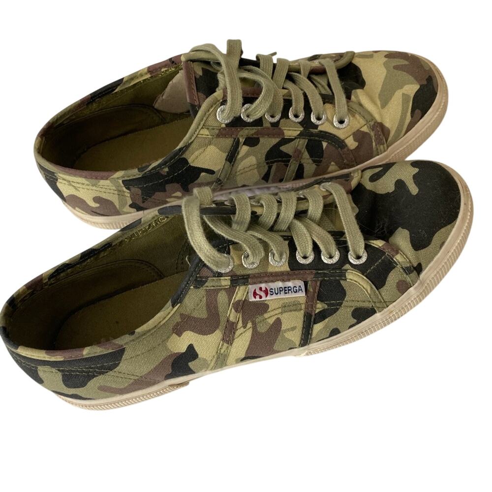NEW Superga Green Camo Print sneakers Men’s 7.5